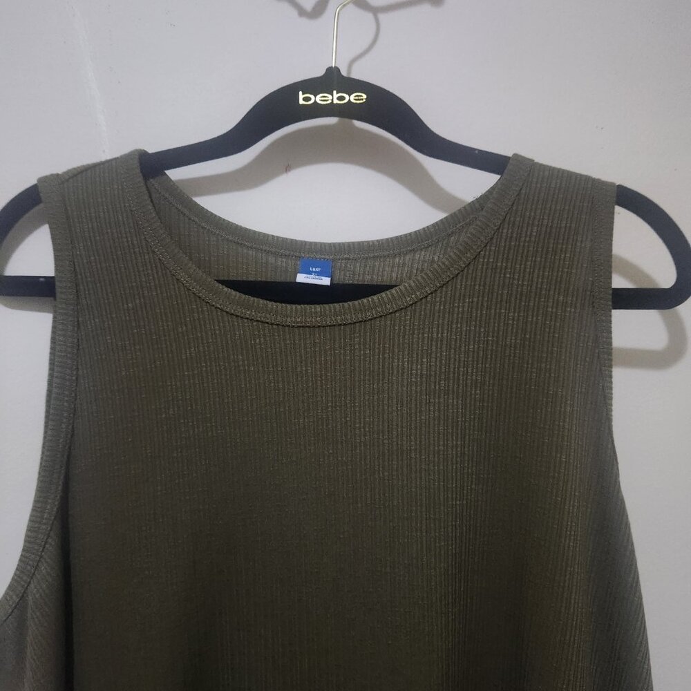 Old Navy Luxe Tank Top Olive Green Shade Size Extra Large New With Tags - Picture 2 of 6